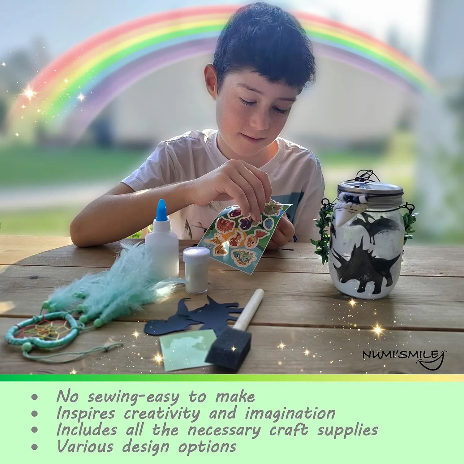 Dinosaur Lantern Nightlight Craft Kit - DIY Dinosaur Crafts for Kids, Ages 3-12