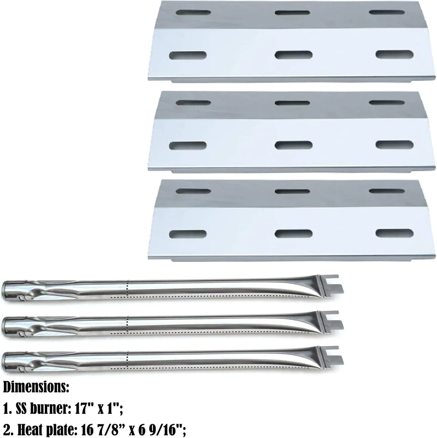 Direct store Parts Kit DG103 Replacement for Ducane Gas Barbecue Grill 30400040,3200,3400 Grill Burners & Heat Plates (Stainless Steel Burner   Stainless Steel Heat Plate)