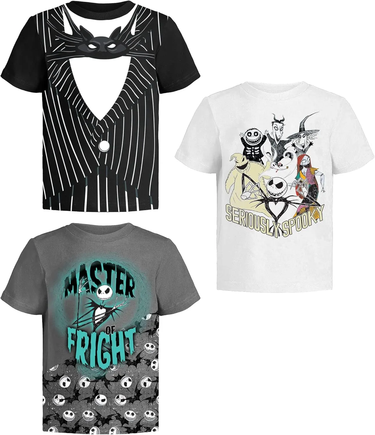 Disney Nightmare Before Christmas Graphic T-Shirt (Sets) Jack Skellington Sally Oogie Boogie Zero Tee Toddler to Kids Clothes