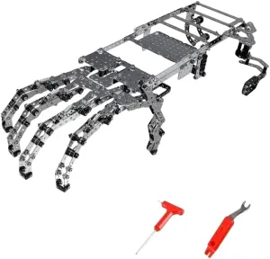 DIY Stainless Steel Mechanical Hand Kit, 822 Pieces, Buildable Robotic Arm, Wearable Grip Control, STEM Educational Engineering Toy