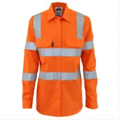 DNC Ladies Hivis Lightweight Cotton VIC Rail CSR Shirt (3742)
