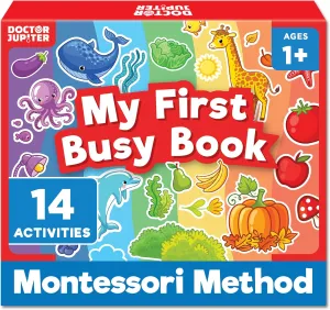Doctor Jupiter My First Montessori Busy Book for Toddlers 1  Year Olds | Preschool Learning Activities - Educational Travel Toys | Birthday Gift for Boys & Girls Ages 1,2,3