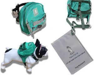 Dog Hiking Backpack Harness Lightweight, Adjustable, and Water-Resistant Pet Poopbag Holder for Outdoor Adventures,Puppy Training or Everyday Walks (Small)