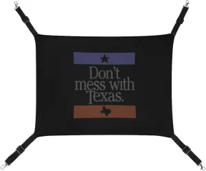 Don T Mess with Texas Hanging Cat Bed Soft Breathable Pet Hammock for Cage Pet Sleeper for Kitten Ferret Puppy Rabbit