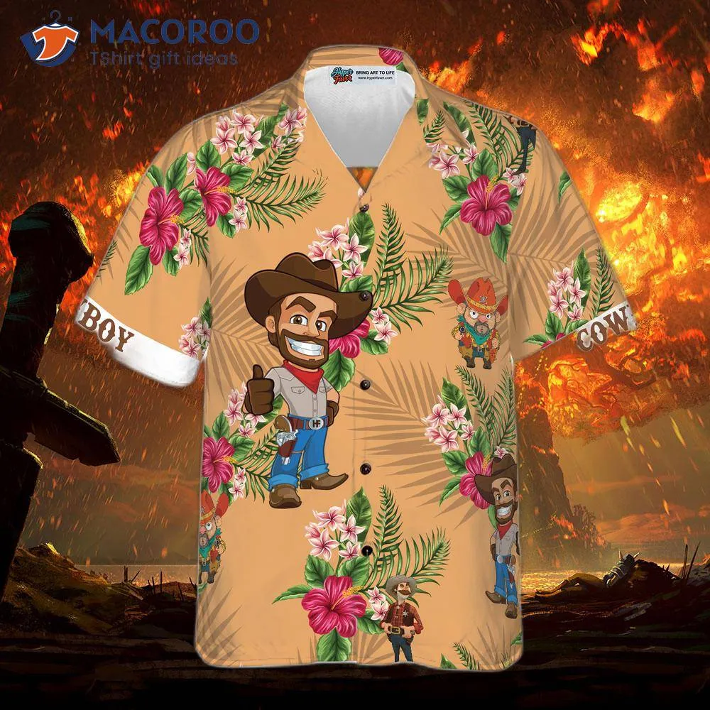 Don't Mess With A Cowboy Hawaiian Shirt