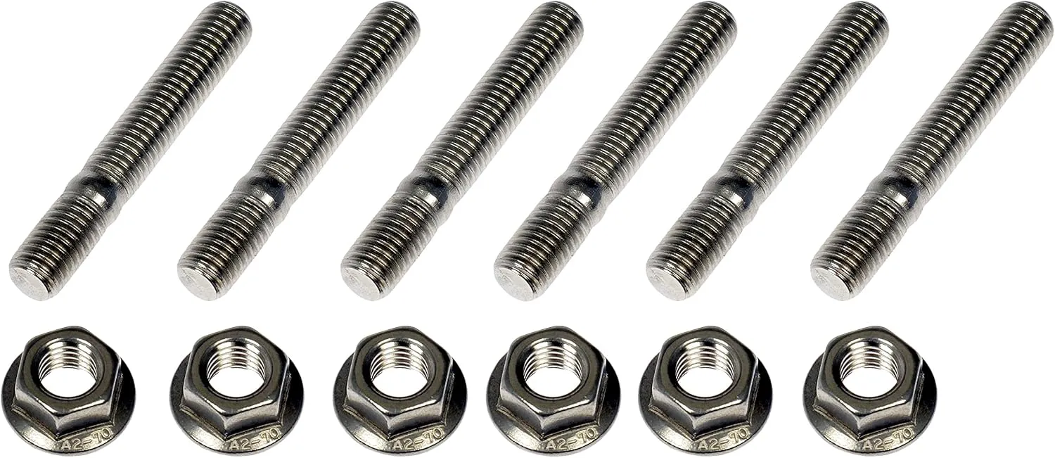 Dorman 03133HP Exhaust Flange Stud Kit - M10-1.5 x 62mm Stainless Steel Compatible with Select Models (OE FIX)