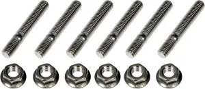 Dorman 03133HP Exhaust Flange Stud Kit - M10-1.5 x 62mm Stainless Steel Compatible with Select Models (OE FIX)