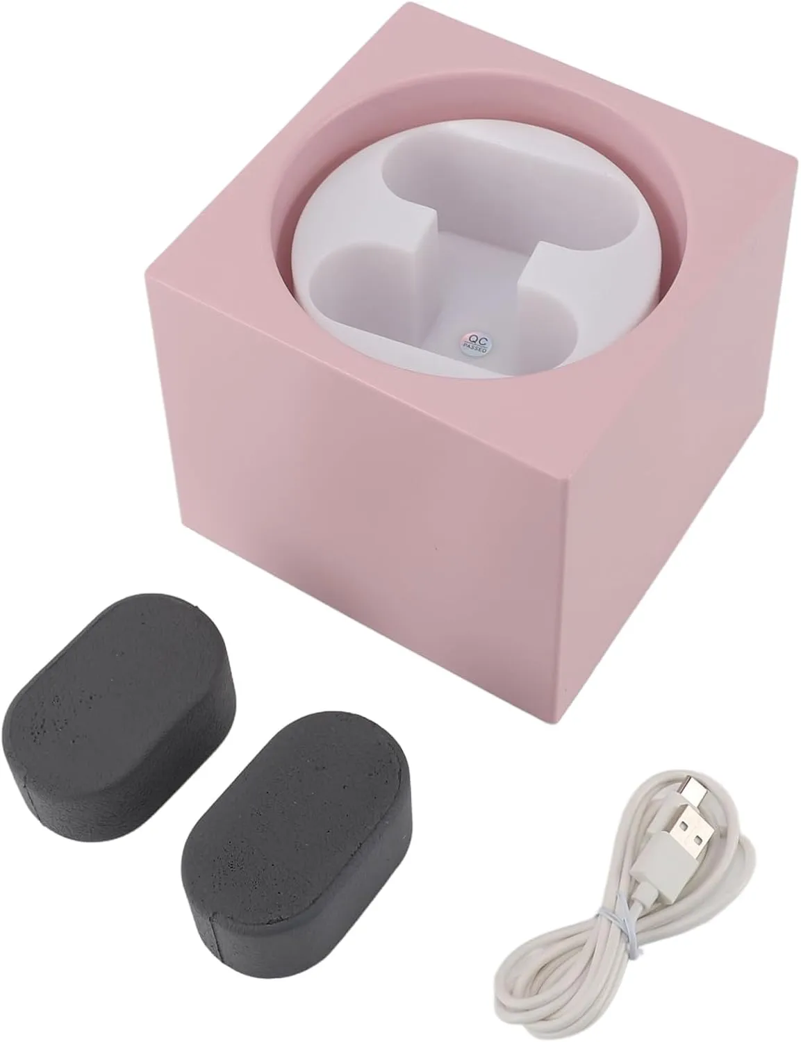 Double Automatic Watch Winder USB Battery Powered 2 Speeds Adjustable LED Light Watch Winder Vertical Lantern Design for Watch Collector (Pink)