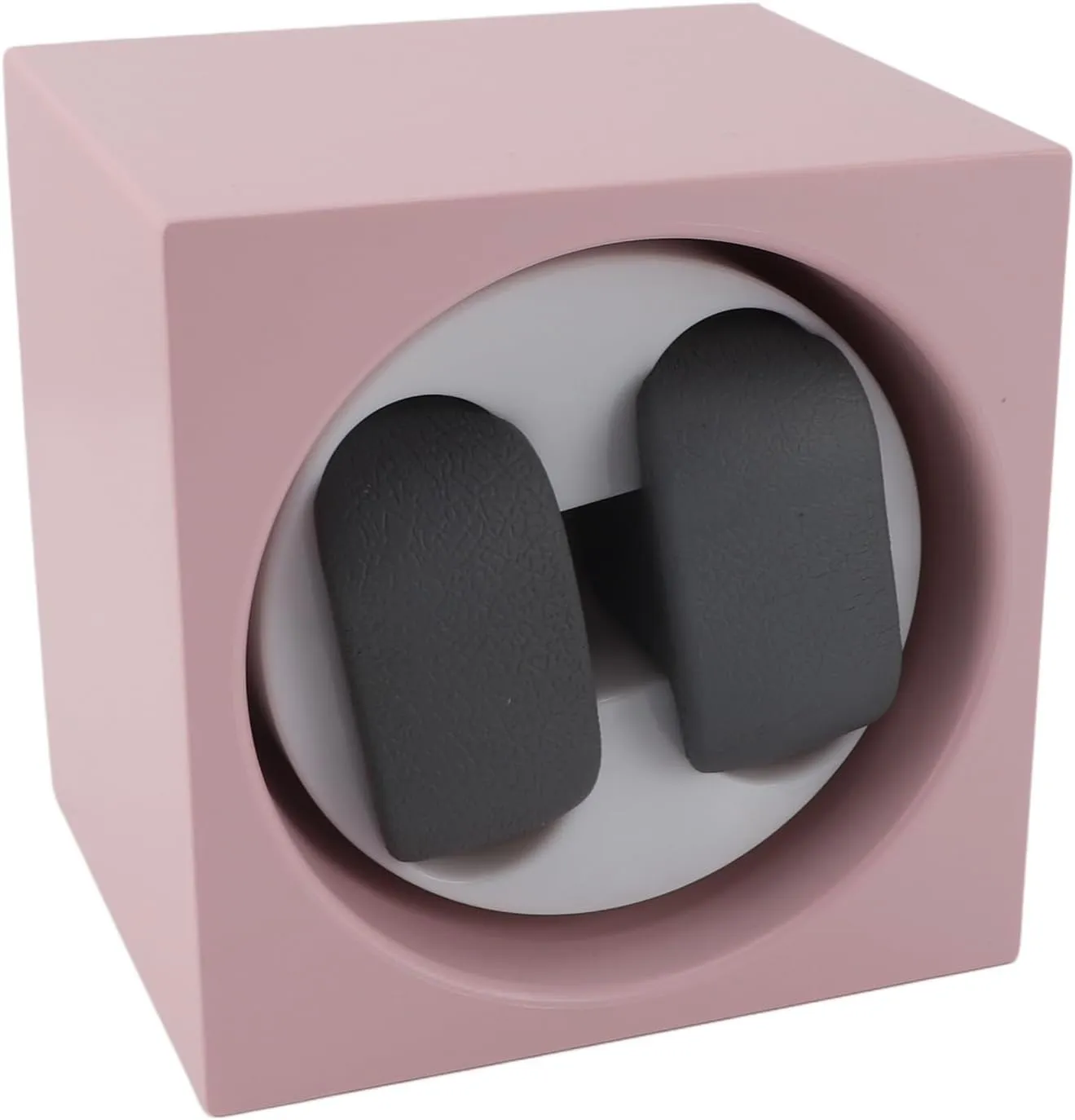 Double Automatic Watch Winder USB Battery Powered 2 Speeds Adjustable LED Light Watch Winder Vertical Lantern Design for Watch Collector (Pink)