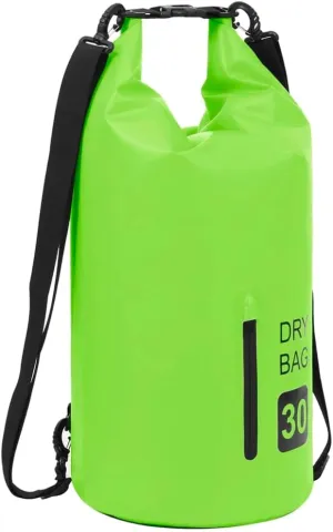 Dry Bag with Zipper Green 7.9 gal PVC