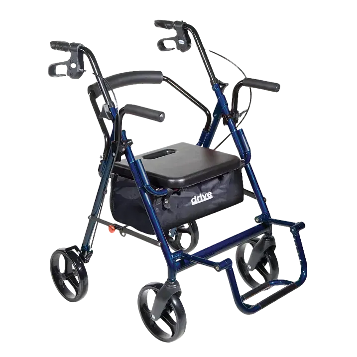 Duet Dual Function Transport Wheelchair Rollator Rolling Walker