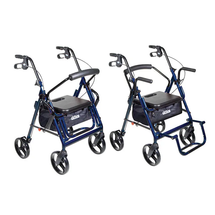Duet Dual Function Transport Wheelchair Rollator Rolling Walker