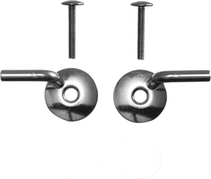 Duravit Toilet Seat Hinge Kit; Starck 3; Stainless Steel; Silver; Round; Modern