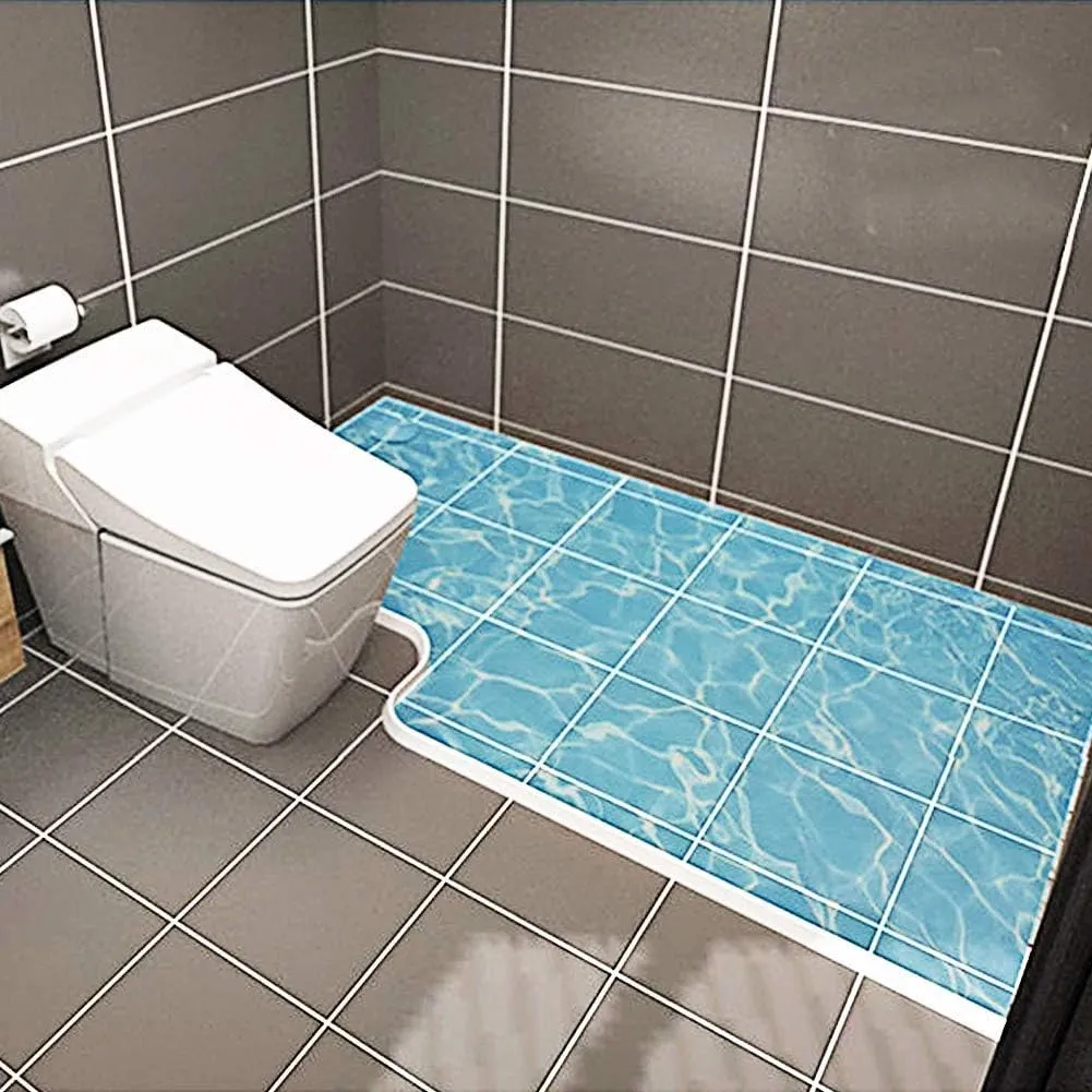 Duzzy 67 Inch Collapsible Shower Threshold Water Dam, Ideal for Wheelchair Accessible, Suitable for Accessibility ADA Handicap Shower