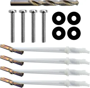 ECHOGEAR Steel Stud TV Mounting Kit - Tilt & Low Profile - Includes 4 Snaptoggle Anchors, Drill Bit, Screws & Washers - Compatible with 16 to 65 inch TVs