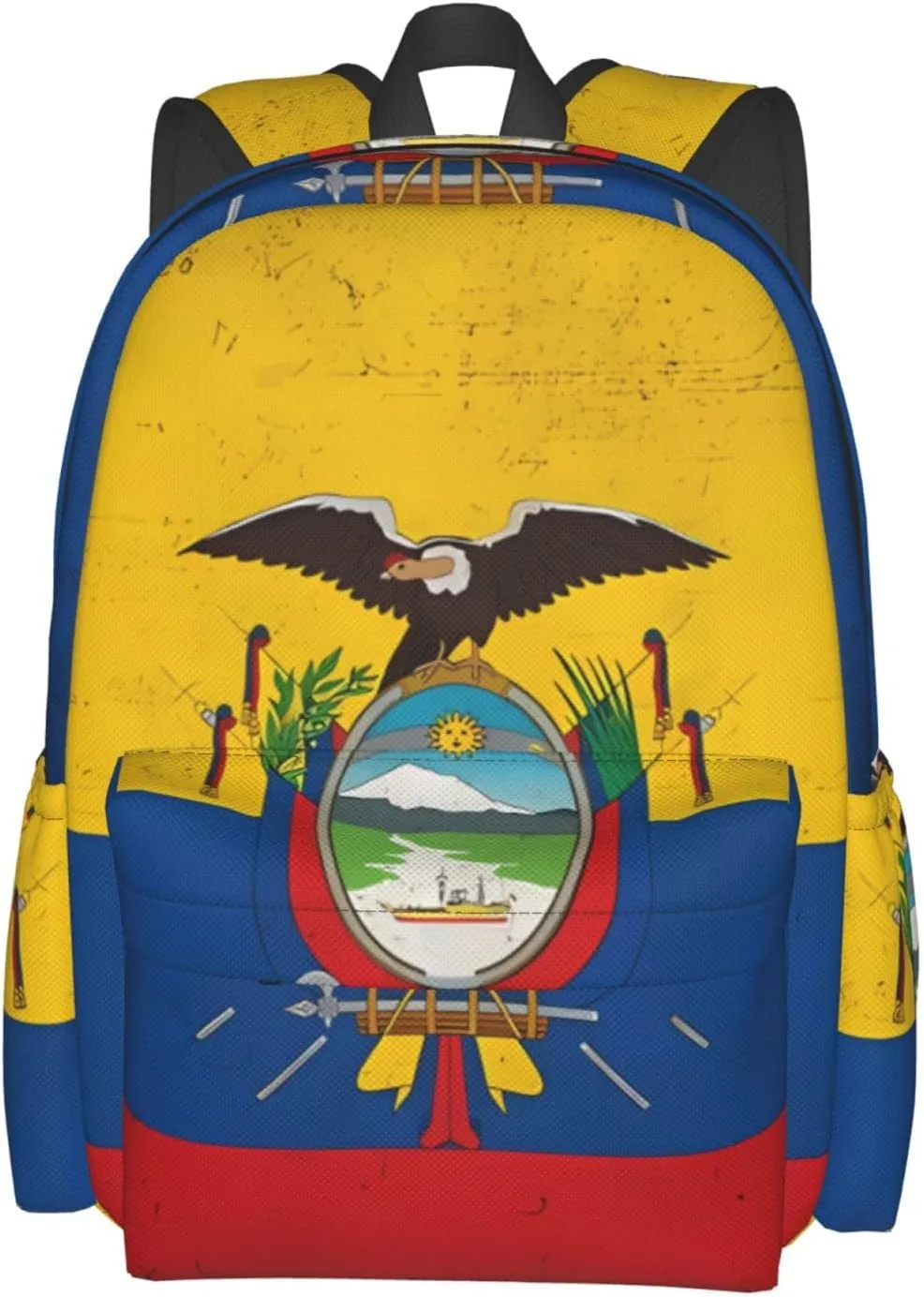 Ecuador Ecuadorian Flag Backpack Large Capacity Backpack Lightweight Double Shoulder Bag For Women Men Travel
