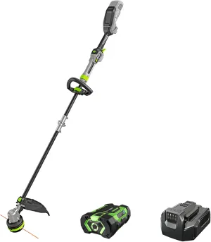 EGO POWER  String Trimmer, Battery Powered, 16" Trimmer for Weeds and Grass with POWERLOAD, Telescopic Carbon Fiber Shaft, Includes 56V 2.5Ah Battery and Charger - ST1611T