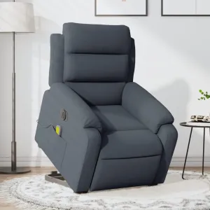 Electric Stand up Massage Recliner Chair Dark Gray VelvetLounge Chair Comfy Chair Living Room Chair Suitable for Decks, Living Rooms, and patios.