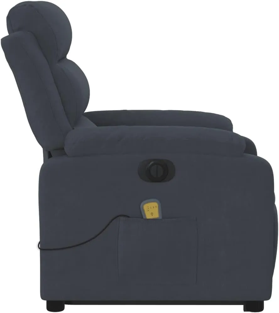 Electric Stand up Massage Recliner Chair Dark Gray VelvetLounge Chair Comfy Chair Living Room Chair Suitable for Decks, Living Rooms, and patios.