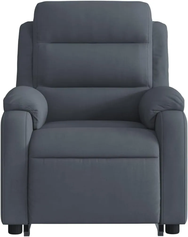 Electric Stand up Massage Recliner Chair Dark Gray VelvetLounge Chair Comfy Chair Living Room Chair Suitable for Decks, Living Rooms, and patios.