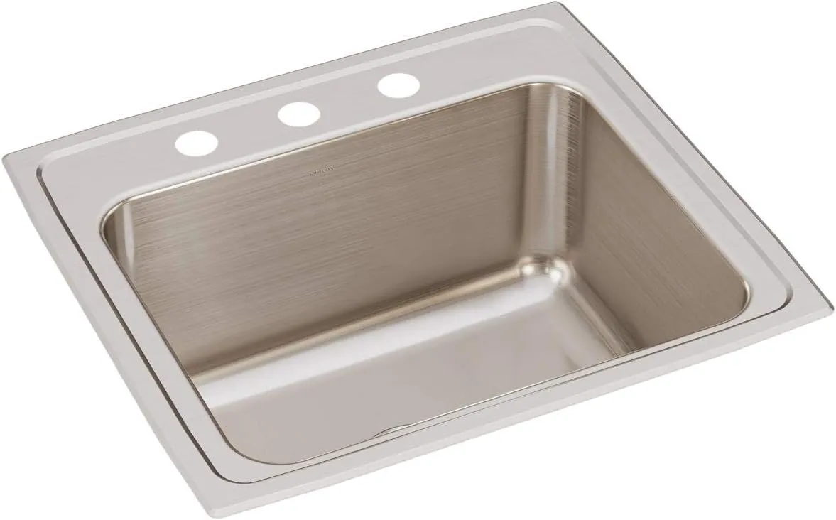 Elkay Lustertone DLR2219103 Single Bowl Top Mount Stainless Steel Sink