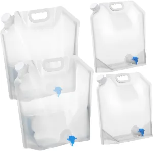 Emergency Collapsible Water Jugs 4-pack Large Volume Water Bottles Spout for Hiking Camping Travel