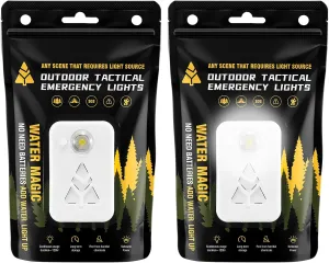 Emergency Light Salt Water Lamp for Outdoor Camping, Portable LED Lantern for Hiking, No Battery Emergency Lamp for Power Outages Camping Essentials Survival Gear Outdoor Lamp for Night Fishing