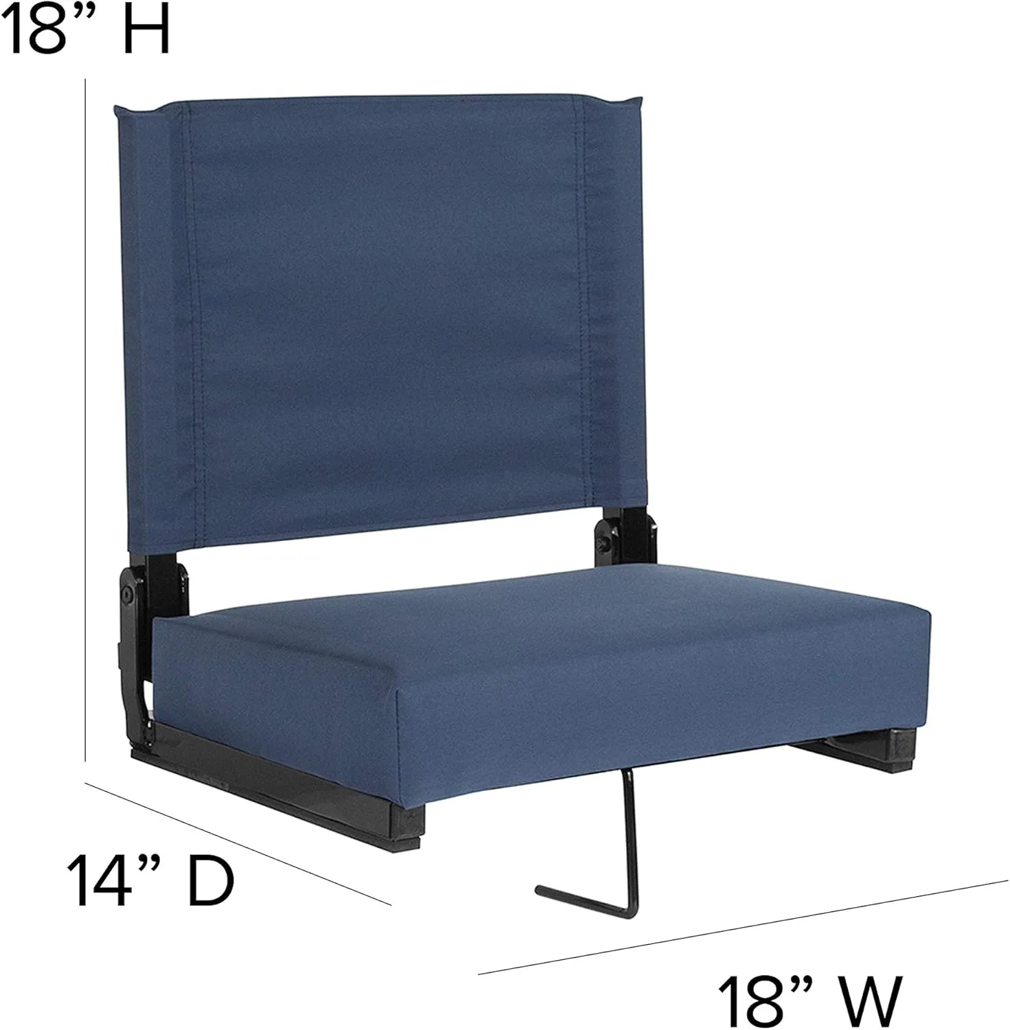 EMMA   OLIVER Lightweight Stadium Chair with Ultra-Padded Seat, 500 lb. Rated
