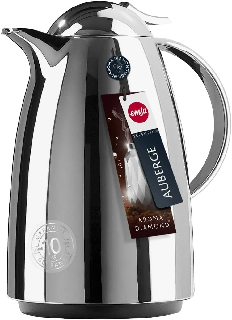 Emsa Auberge Mega 51-Ounce Quick Tip Insulated Server, Chrome