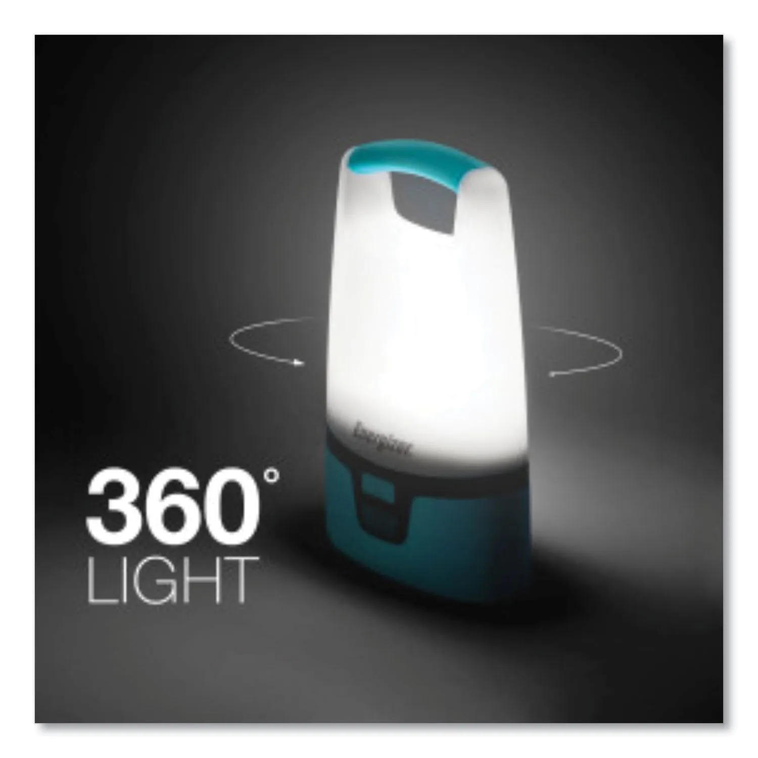 Energizer® Vision Hybrid Lantern, 4 AA (Sold Separately), 1 Rechargeable Lithium Ion (Sold Separately), Teal/White