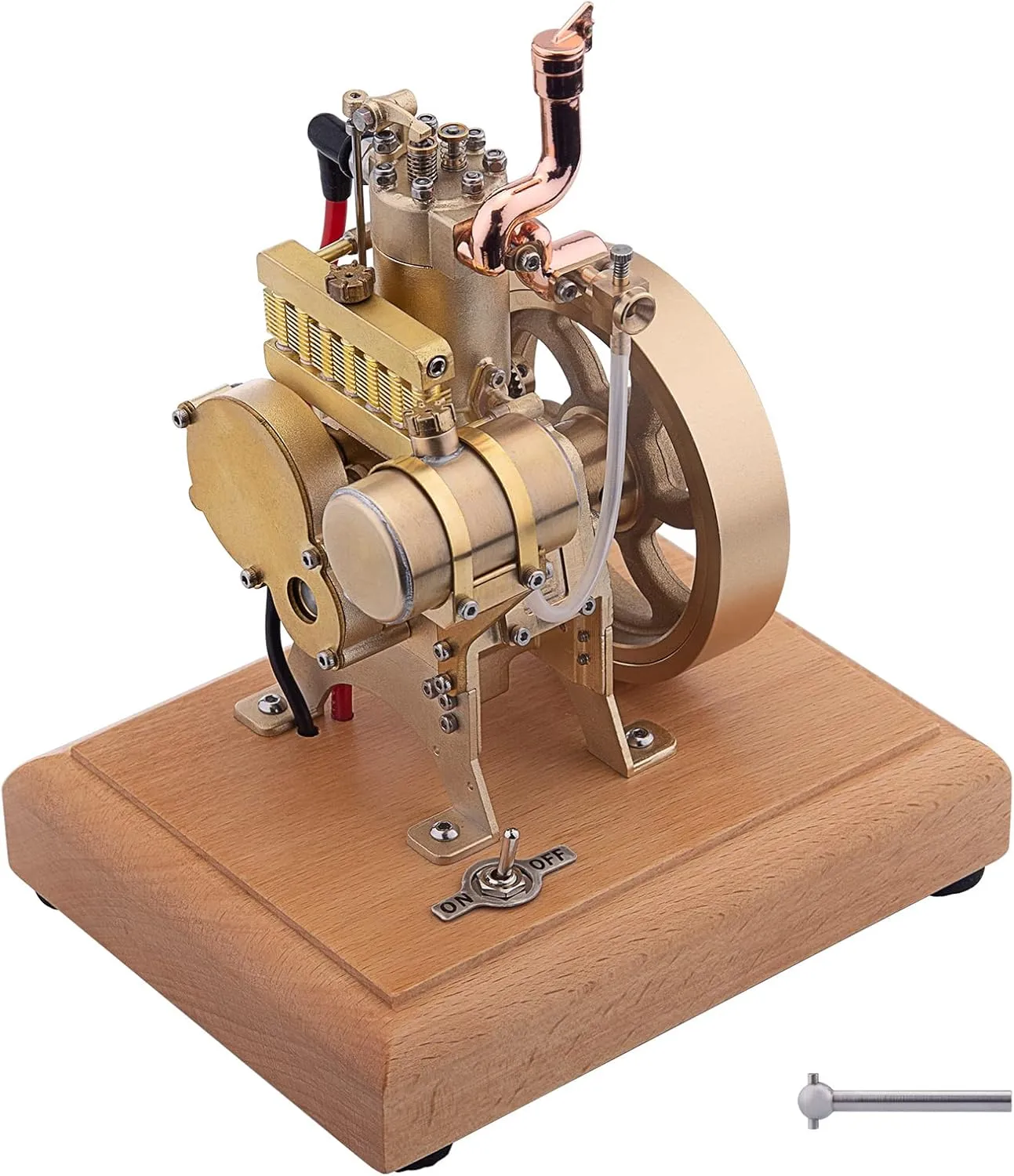 Engine Model Kit That Runs, Vertical Single Cylinder Four Strokes OHV Engine Model with Water Cooling and Speed Limit Mechanism
