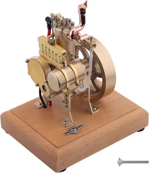 Engine Model Kit That Runs, Vertical Single Cylinder Four Strokes OHV Engine Model with Water Cooling and Speed Limit Mechanism
