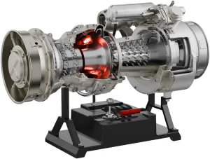 Engine Model Kits, 1/4 Scale Metal Turboshaft Engine Kit for Adults, Engine Motor Model Educational Physics Experiment STEM Model - KIT