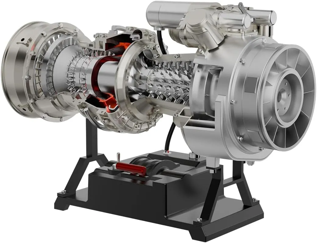 Engine Model Kits, 1/4 Scale Metal Turboshaft Engine Kit for Adults, Engine Motor Model Educational Physics Experiment STEM Model - KIT