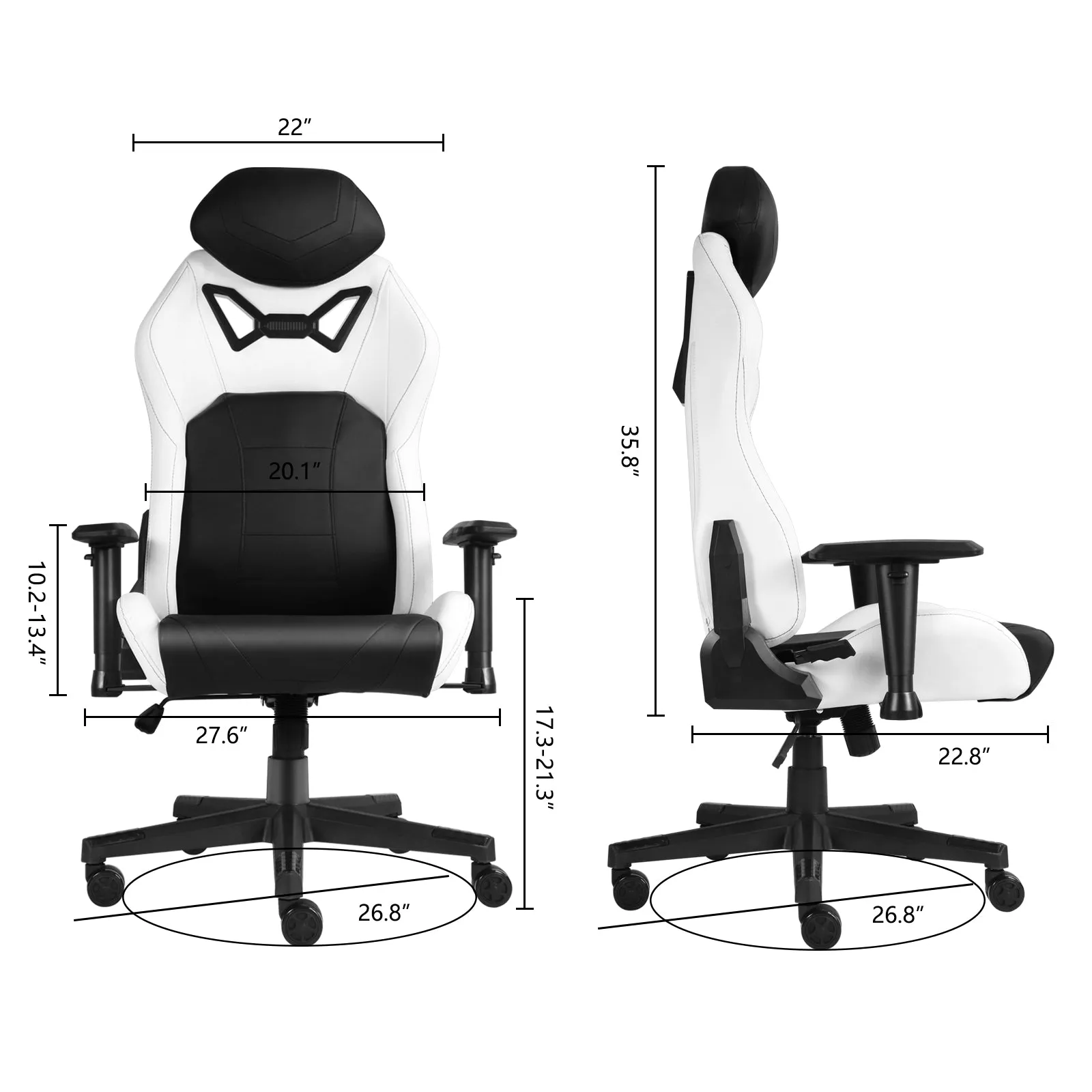 Ergonomic Gaming Chairs for Adults with High-Density Memory Foam | Swivel Comfortable Office Chair, Big and Tall Video Game Chair, High Back Computer Chair for Home, Office