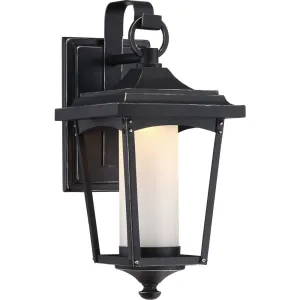 Essex Sterling Black LED Outdoor Wall Lantern