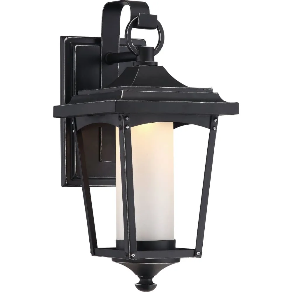 Essex Sterling Black LED Outdoor Wall Lantern