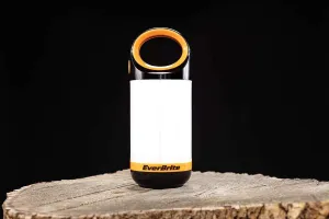 Everbrite E041010 LED Camping Lantern & Flashlight Combo, 3 Mode Camping Lantern Set, Button Glow in Dark, 300 Lumen, SOS Flashing Strobe, Plastic Construction, (4 AA) Batteries Included (Single Pack)