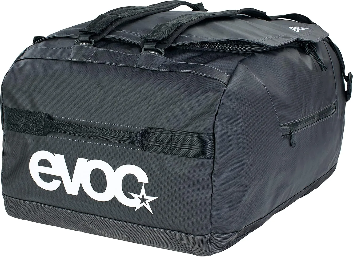 Evoc Travel Duffle Bag Large 60L With External Pockets (Carbon Grey/Black, 60L)