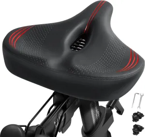 Extra Oversized Bike Seat Cushion for Peloton Bike & Bike , Comfort Bicycle Seat Replacement for Men Women, Wide Bike Saddle Compatible with Peloton Accessories, Exercise, Electric, Cruiser Bikes