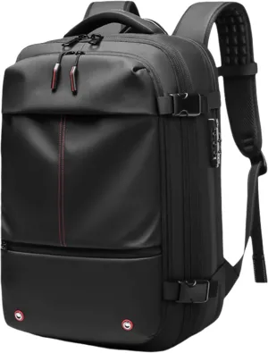 Ezyvac Backpack, 60L Ezyvac Advanced Expandable Air Vacuum Compression Travel Rucksack, Waterproof Anti-Theft (A-Black1)