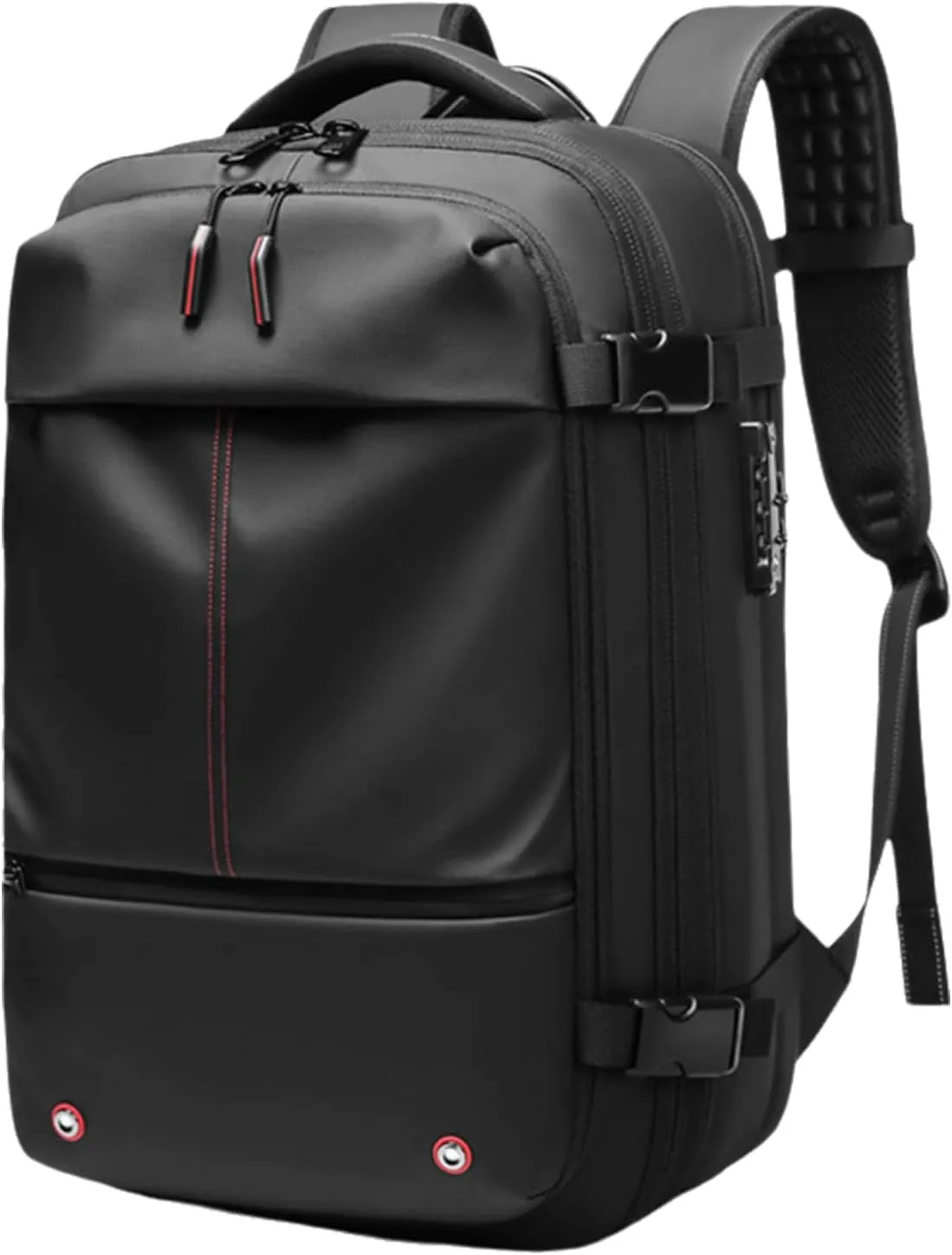 Ezyvac Backpack, 60L Ezyvac Advanced Expandable Air Vacuum Compression Travel Rucksack, Waterproof Anti-Theft (A-Black1)