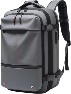 Ezyvac Backpack, 60L Ezyvac Advanced Expandable Air Vacuum Compression Travel Rucksack, Waterproof Anti-Theft (A-Gray1)