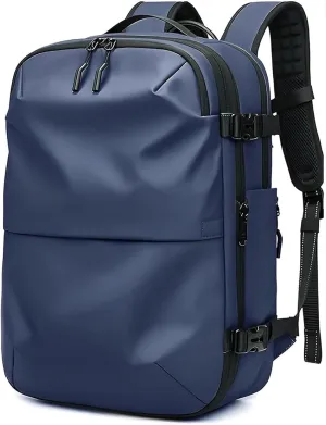 Ezyvac Backpack, 60l Vacpack Backpack with Vacuum Compression, Multifunctional Waterproof Expandable Anti-Theft Pack (Blue-2.0, Without Air Pump)