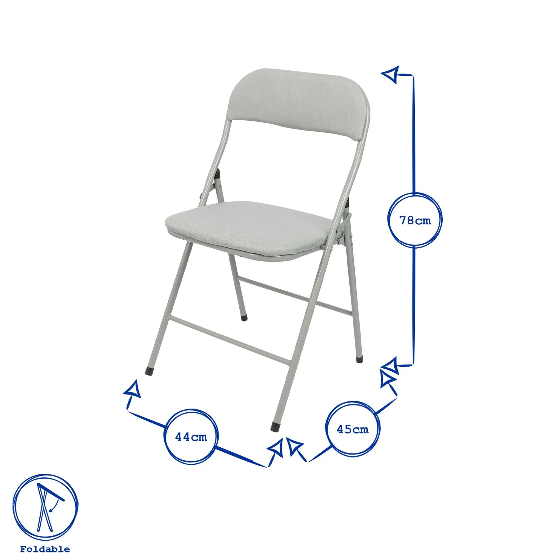 Fabric Padded Metal Folding Chair
