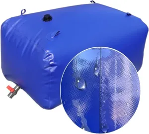 Farm Collapsible Water Container, Outdoor Portable Water Storage Bag, for Garden Watering PVC Water Tank Convenience Transporting, Customizable (Color : Blue, Size : 400L/1x0.8x0.5m)