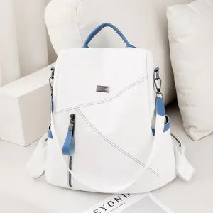 Fashion PU Anti-Theft Leather Voice-activated Women's Resilient Soft Backpack