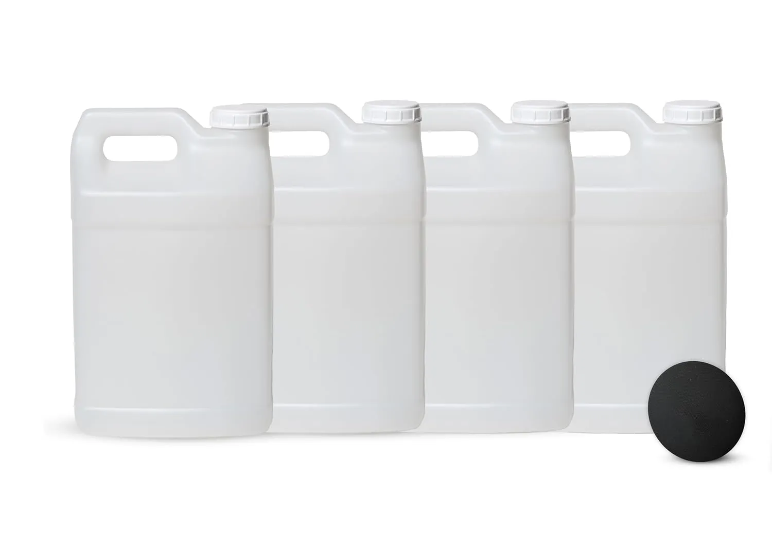 FastRack 2.5 Gallon Hedpak with Cap (Pack of 4) | 1 Black Rubber Cap Gripper Included | BPA-Free, Food-Grade, and Leak-Proof | White Water Container | Ideal for Brewing, Fermentation, or Storage