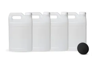 FastRack 2.5 Gallon Hedpak with Cap (Pack of 4) | 1 Black Rubber Cap Gripper Included | BPA-Free, Food-Grade, and Leak-Proof | White Water Container | Ideal for Brewing, Fermentation, or Storage