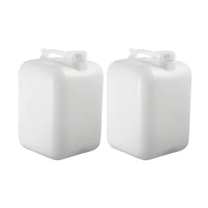 FastRack Hedpak with cap, 2-Pack, 5 Gallon Carboy, White Container, Food Grade – BPA Free, Leak-Proof for fermentation, storage and brewing